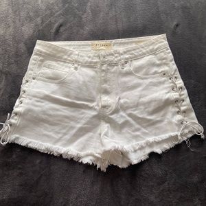 High Rise Denim Shorts